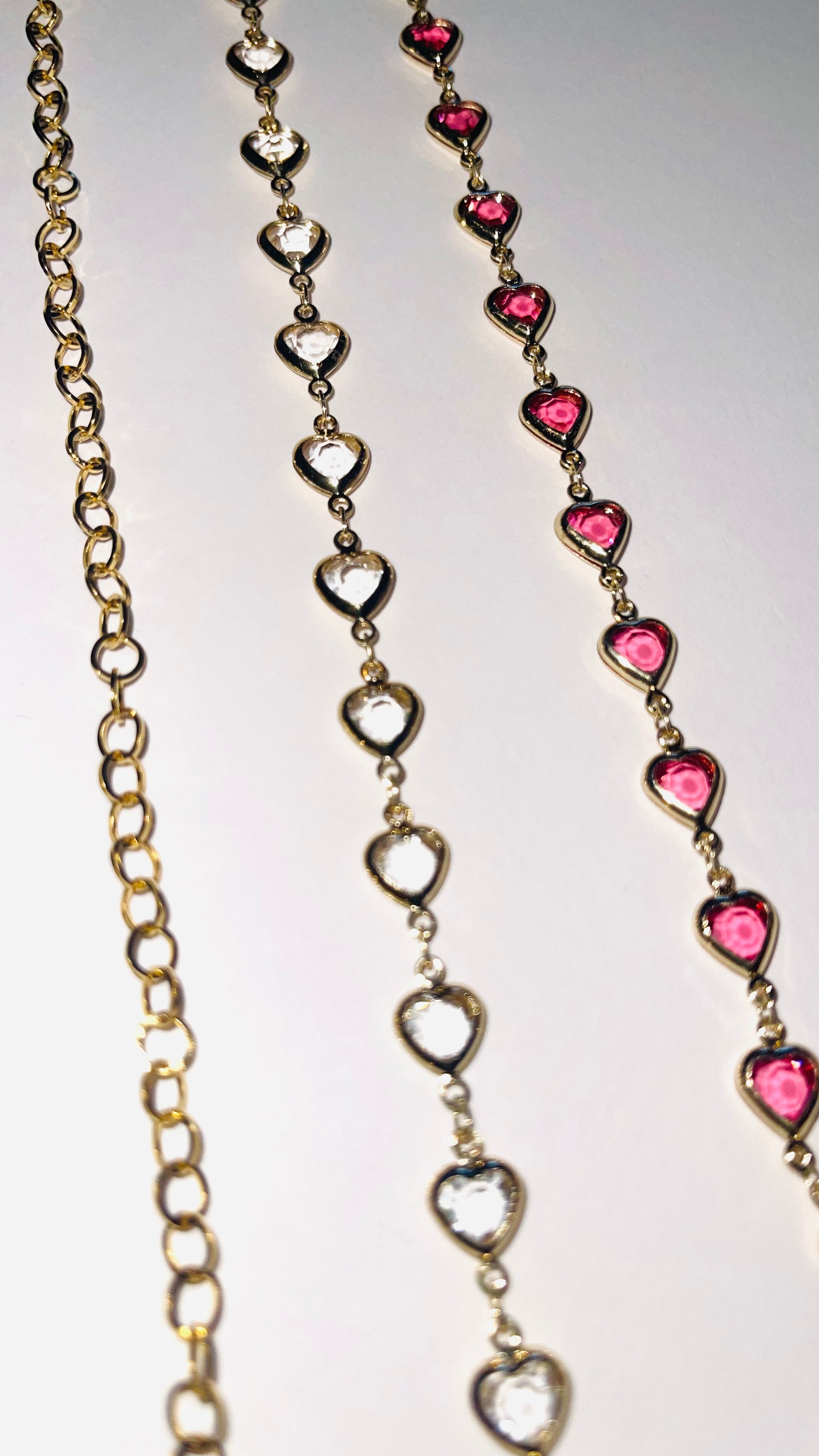 Trinket Bar Hearts Bracelet Chain