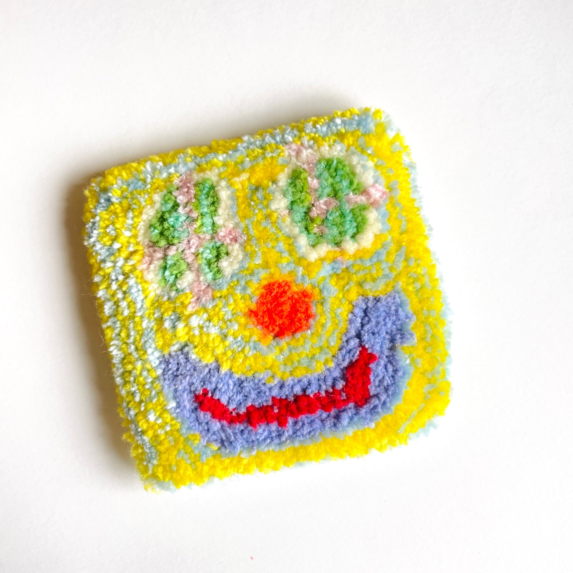 Naive Tufted Coaster | Yellow Speckle