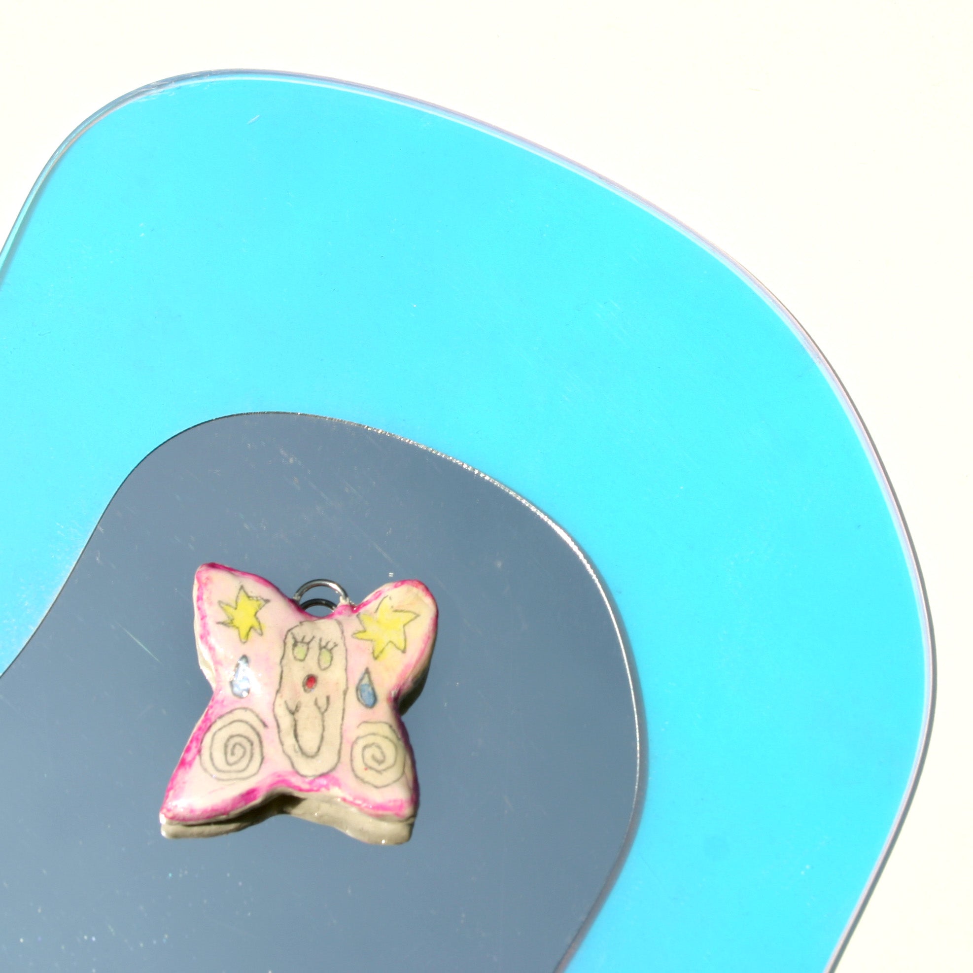 "Creator" Clay Charm | Pink Butterfly